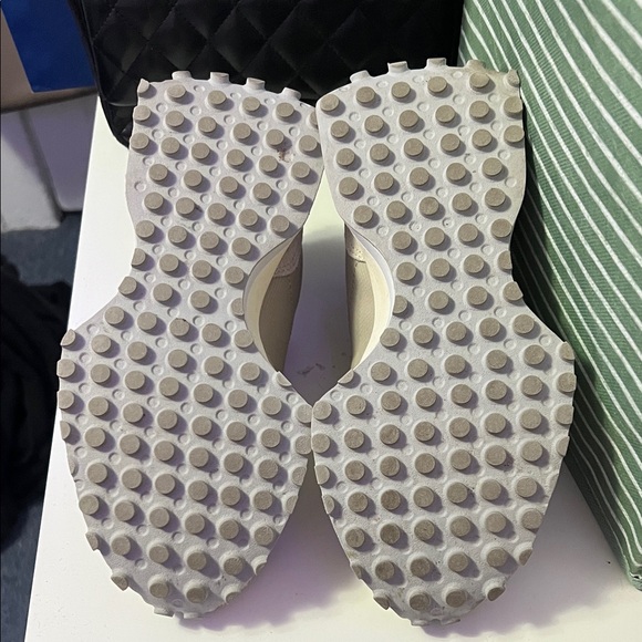 New Balance Taupe and White Sneakers - Picture 3 of 5